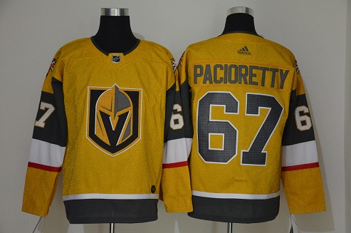 Vegas Golden Knights #67 Max Pacioretty Men Adidas gold 2021 NHL Jersey 